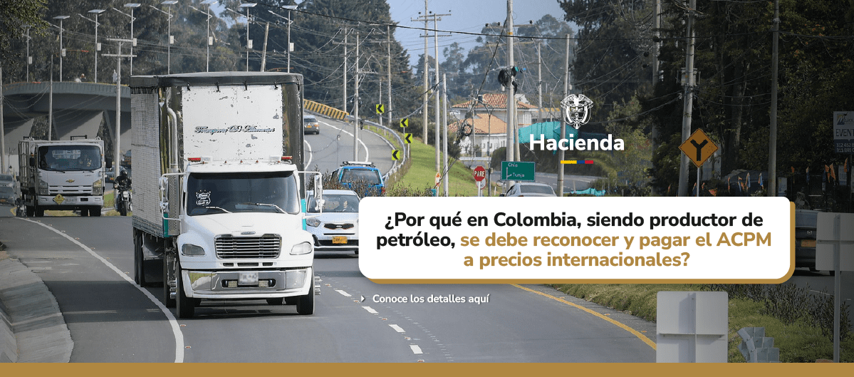 Imagen de una carretera con camiones