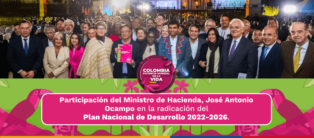 Imagen de la presentación del primer Plan Nacional de Desarrollo construido con la gente: “Colombia, potencia mundial de la vida”