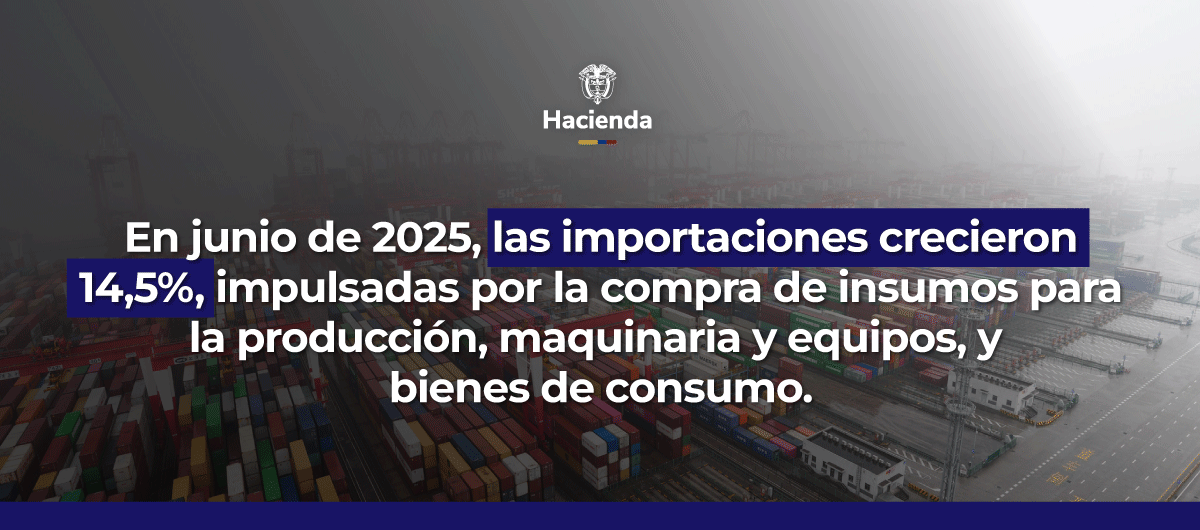 En junio las importaciones en Colombia crecieron