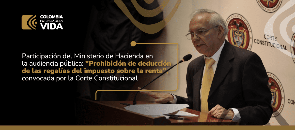 Imagen de Ricardo Bonilla hablando en audiencia publica