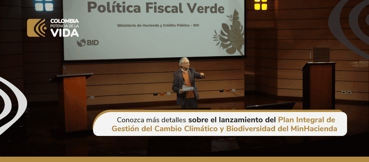 Imagen del ministro de hacienda exponiendo un plan integral